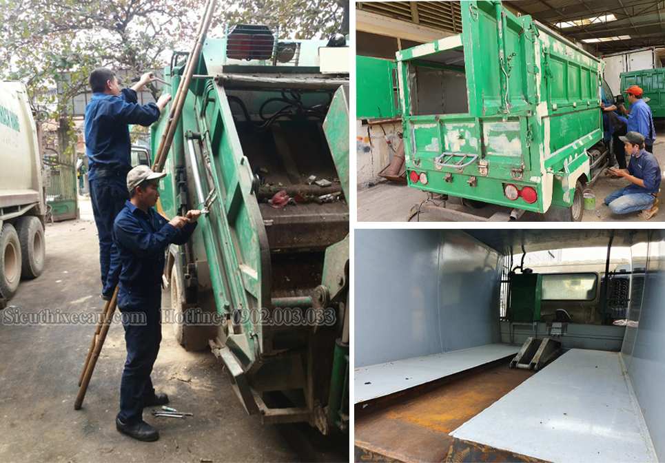 DỊCH VỤ SỬA CHỮA VÀ ĐÓNG MỚI XE ÉP RÁC - XE CHỞ RÁC TẠI TPHCM