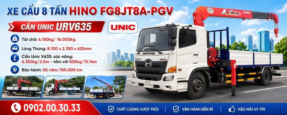 XE CAU 8 TAN HINO FG CAN UNIC URV635