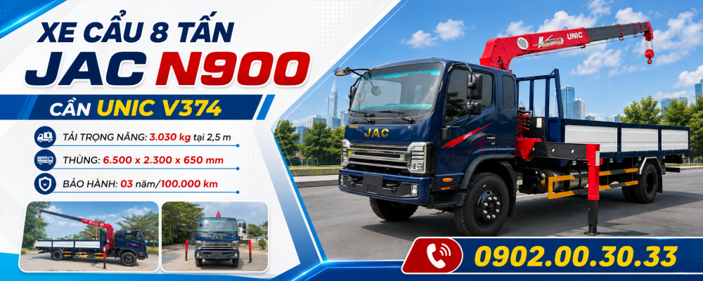 XE CẨU 8 TẤN JAC N900 CAN UNIC URV374