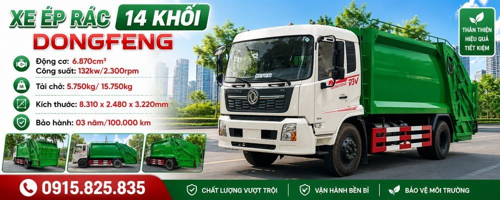 BÁN XE ÉP RÁC DONGFENG 14 KHỐI